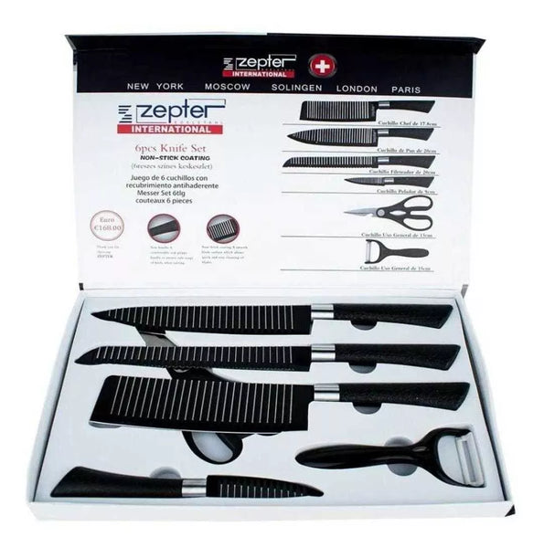 Combo Chef PRO: Cuchillos Zepter + Afilador + Manual SIN COSTO!!!!