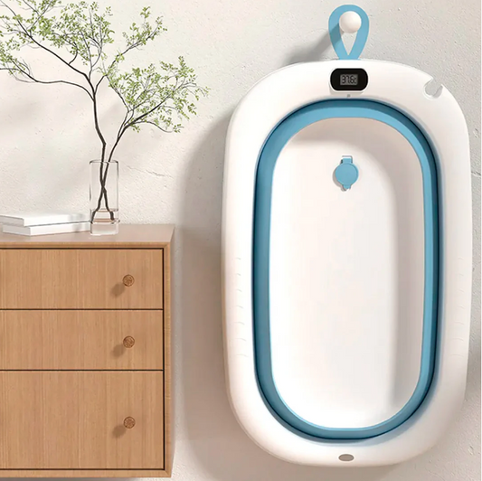 BAÑERA PLEGABLE, TERMOMETRO, ALMOHADILLA